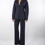 Giacca Blu gessata a tre bottoni TF0142 89 VICOLO 