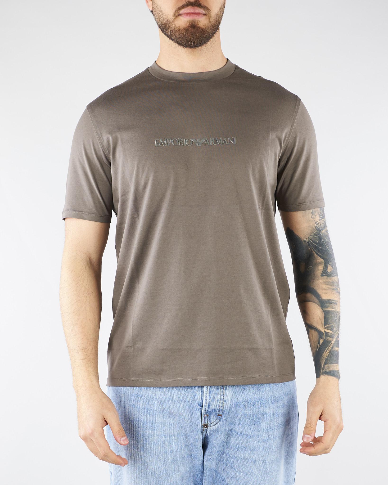 T-shirt Fango in jersey Pima con logo EM004583AF13669 M8361 EMPORIO ARMANI 