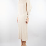 Abito Crema midi plissettato M6PY18 824 MEIMEIJ 