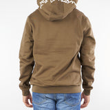 Felpa Tabacco con logo sul cappuccio XMF3981 85 YES LONDON 