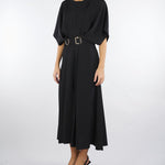 Abito Nero con cintura AFSVKJKC 99 IMPERIAL 