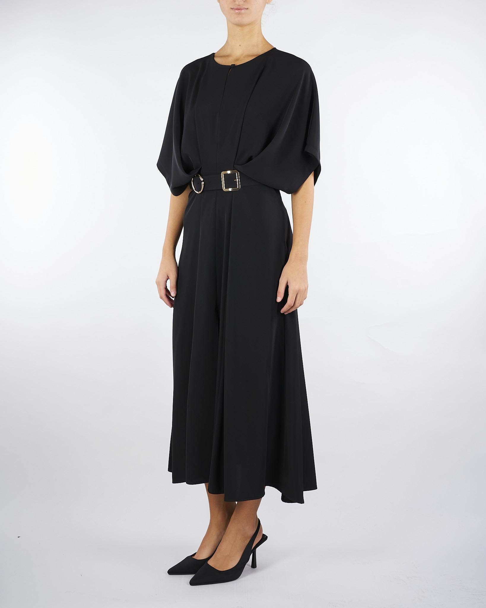 Abito Nero con cintura AFSVKJKC 99 IMPERIAL 