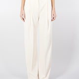 Pantaloni Burro n crêpe con impunture a contrasto