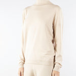 Maglia Dolcevita Beige in filato di seta e lana KIKU 2 MAX MARA WEEKEND 