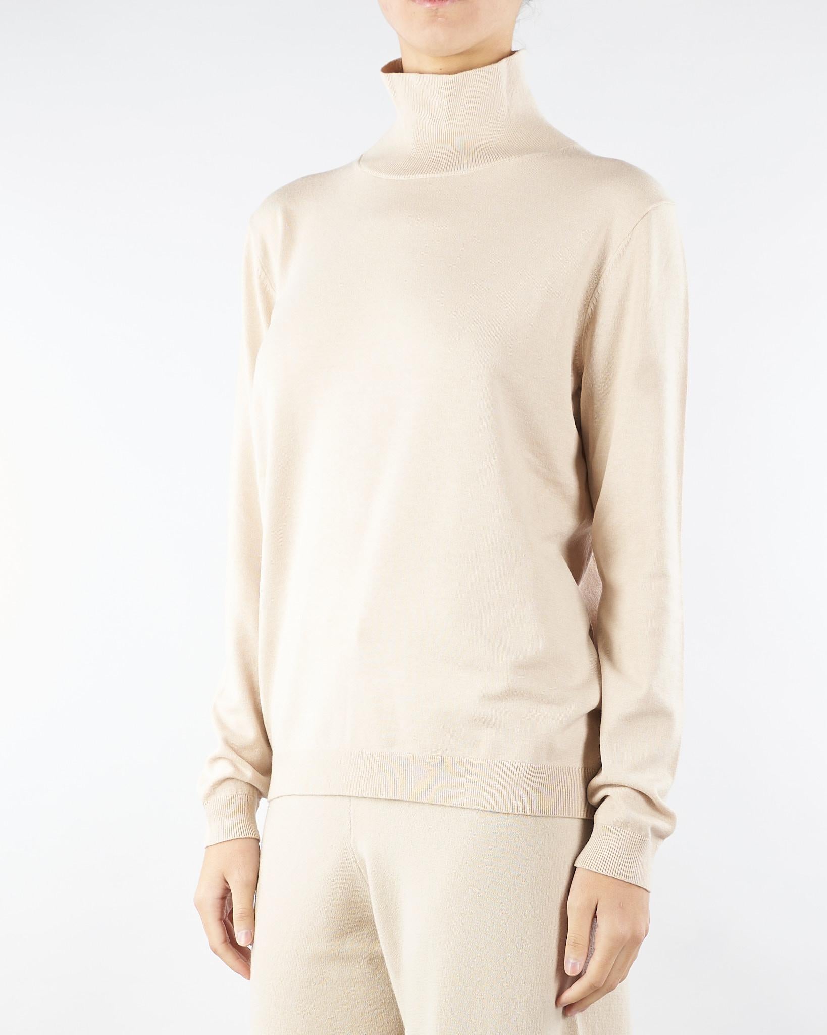 Maglia Dolcevita Beige in filato di seta e lana KIKU 2 MAX MARA WEEKEND 