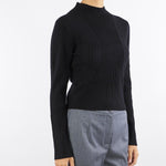 Maglia Nero a costine MONDO 700 NENETTE 