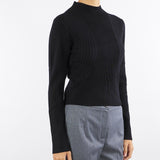 Maglia Nero a costine MONDO 700 NENETTE 