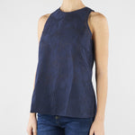 Top Blu in mussola ricamata PBBPOLIS 3 PENNY BLACK 