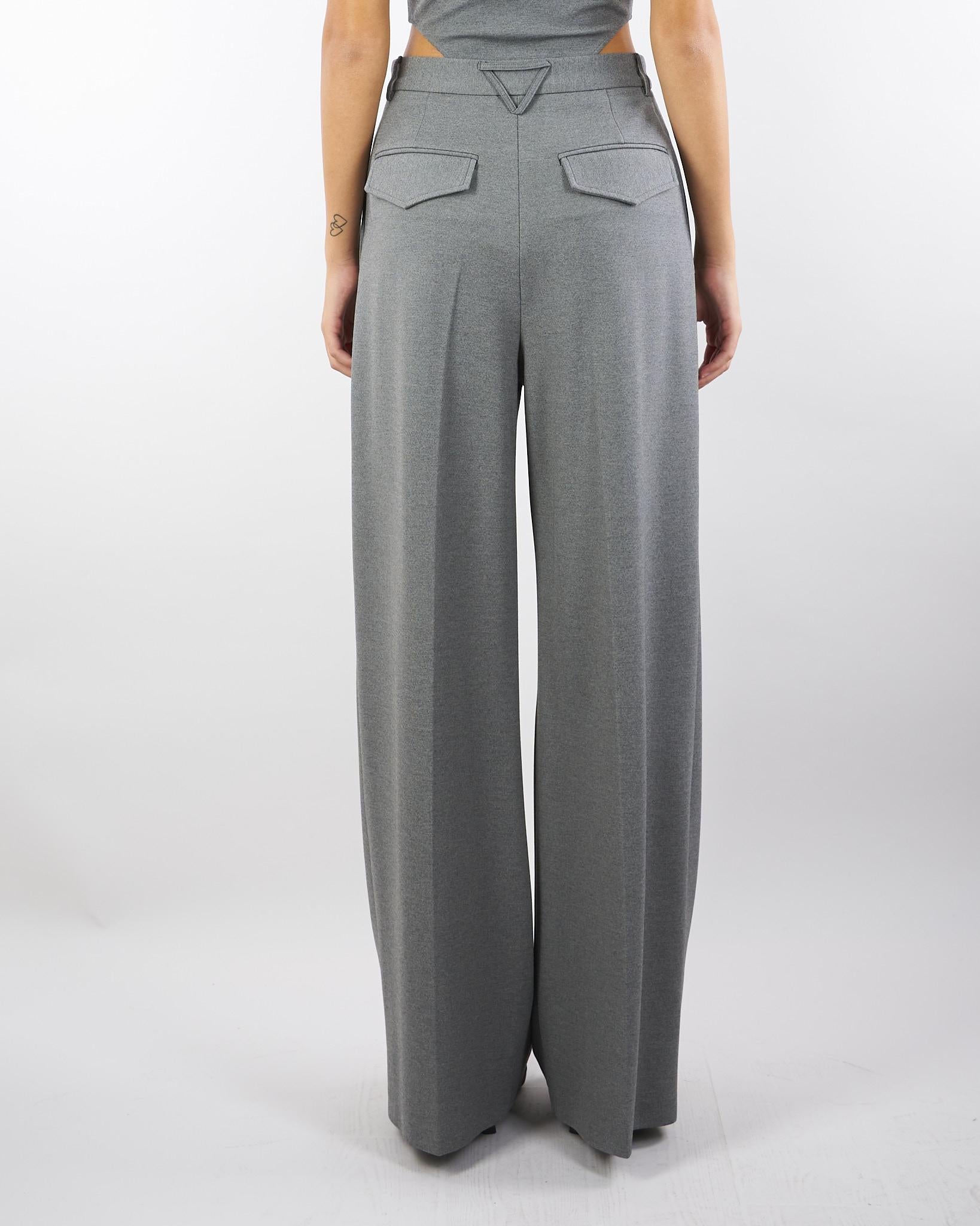 Pantalone Grigio con pences PA01301TJER0060 V0071 SIMONA CORSELLINI 