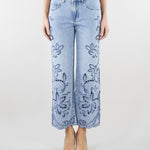Jeans con ricamo sangallo D48EP006EI7 MF156 ERMANNO BY ERMANNO SCERVINO 