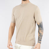 Maglia Sabbia jacquard in cotone ice crèpe