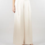Pantalone Champagne in satin wide leg SS260349 36 ELEH 