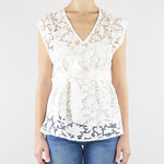 Blusa Bianco in cotone sangallo PBPPALIO 1 PENNY BLACK 