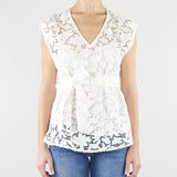 Blusa Bianco in cotone sangallo PBPPALIO 1 PENNY BLACK 