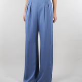 Pantalone Avio in satin leggero MSEDIVO 8 MAX MARA STUDIO 
