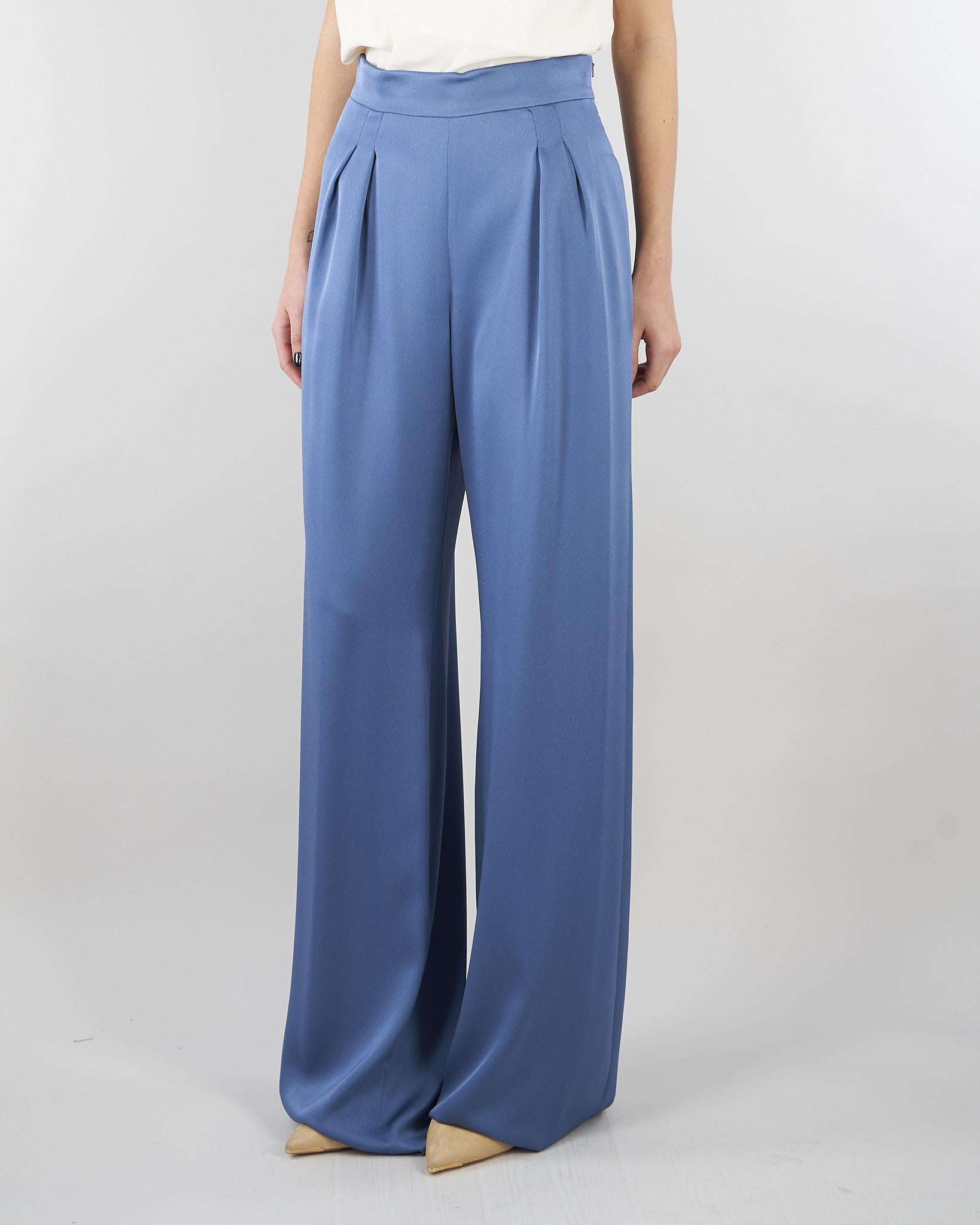 Pantalone Avio in satin leggero MSEDIVO 8 MAX MARA STUDIO 