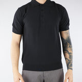 Polo jacquard Nero in maglia lavorata A046F100 9000 PAOLO PECORA 