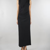Abito Nero in jersey con drappeggio PBPGIOIA 6 PENNY BLACK 