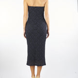 Abito Blu in pizzo cloquè LUCIANA 1 MAX MARA STUDIO 