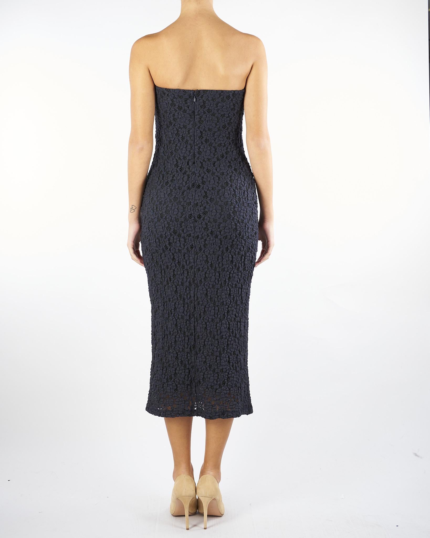 Abito Blu in pizzo cloquè LUCIANA 1 MAX MARA STUDIO 