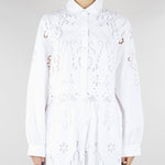 Camicia Bianco con ricamo ajour NS235 01 NO SECRETS 