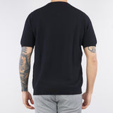 Maglia Nero jacquard in cotone ice crèepe