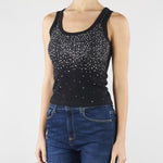 Top Nero con strass NS334 99 NO SECRETS 