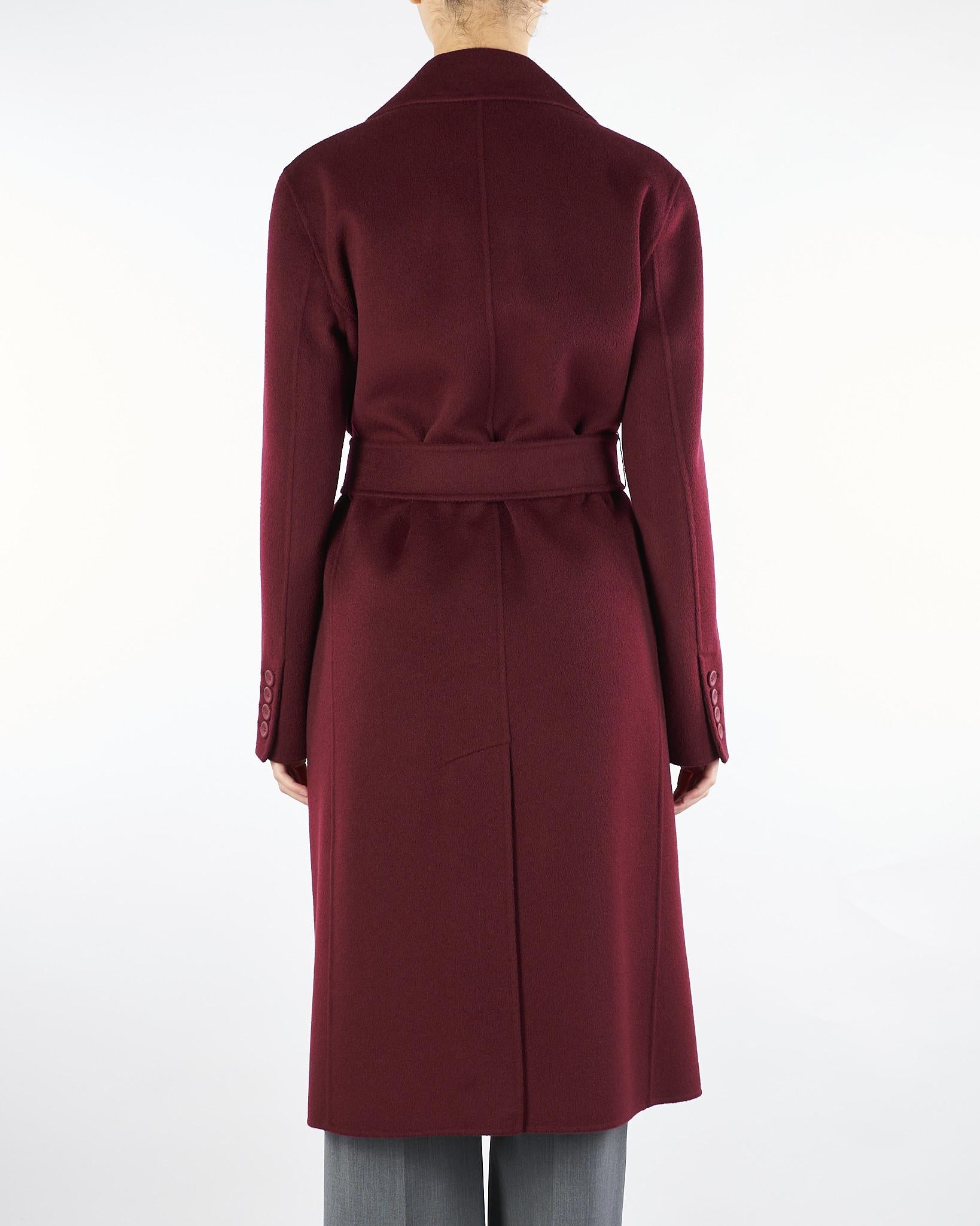 Cappotto a vestaglia Bordeaux in pura lana e cashmere CANNETI 30 MAX MARA STUDIO 