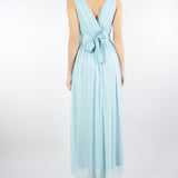 Abito Acqua lungo con cintura gioiello