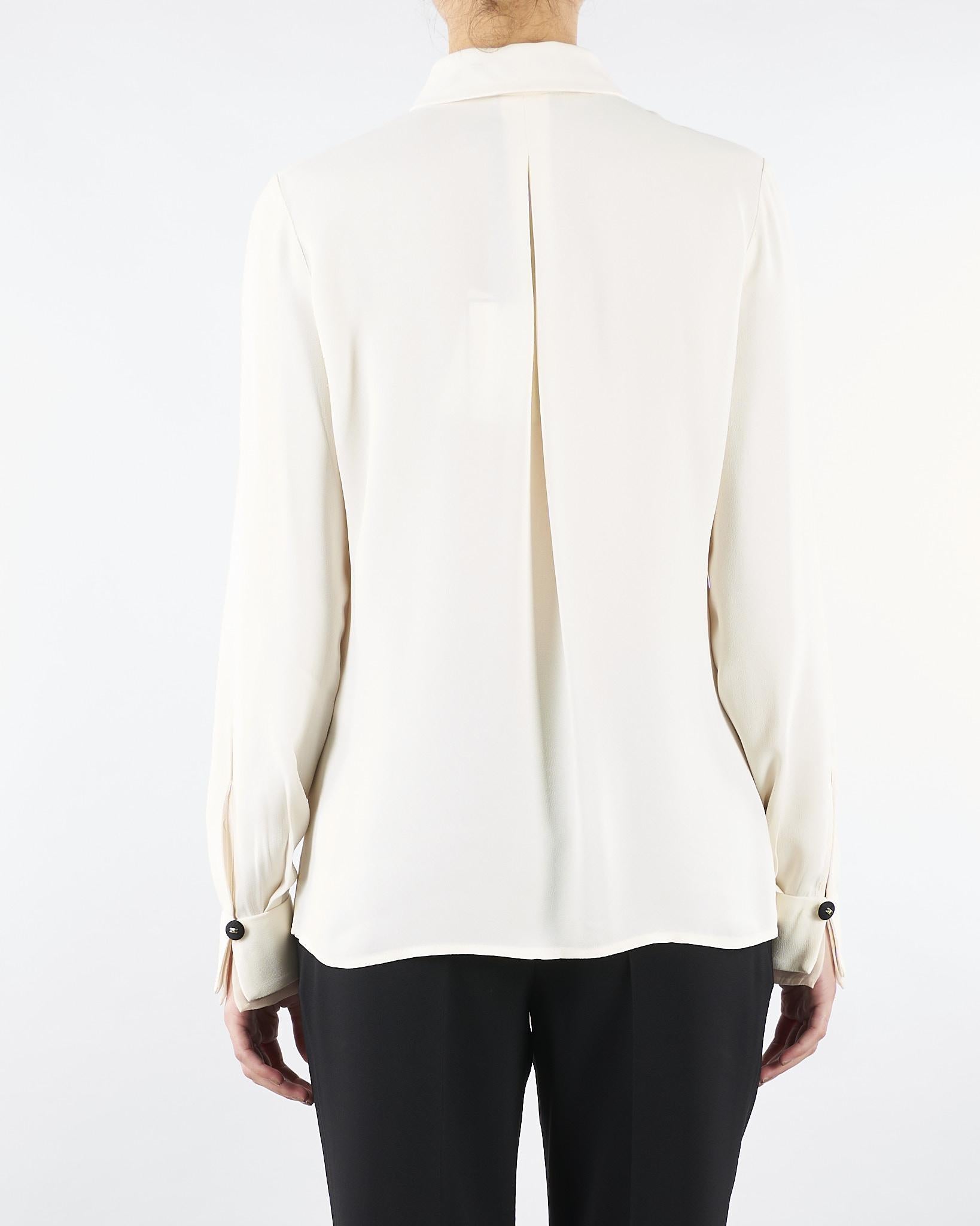 Camicia Milk in georgette con foulard CA09356E2 DZ9 ELISABETTA FRANCHI 