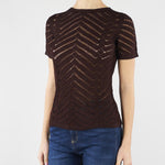 Maglia Coffee fitted chevron TT3101 12110 TWIN SET 