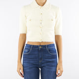 Mini cardigan Milk in maglia con bottoni gioiello MK53T57E2 DZ9 ELISABETTA FRANCHI 