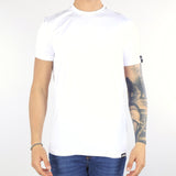 T-shirt basic Bianco con patch logo Dsquared Milano