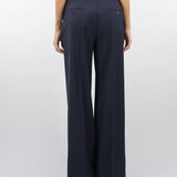 Pantalone palazzo in tela di lana Max Mara Weekend