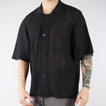 Maglia in crochet Nero Oversize MA3609 9 I'M BRIAN 
