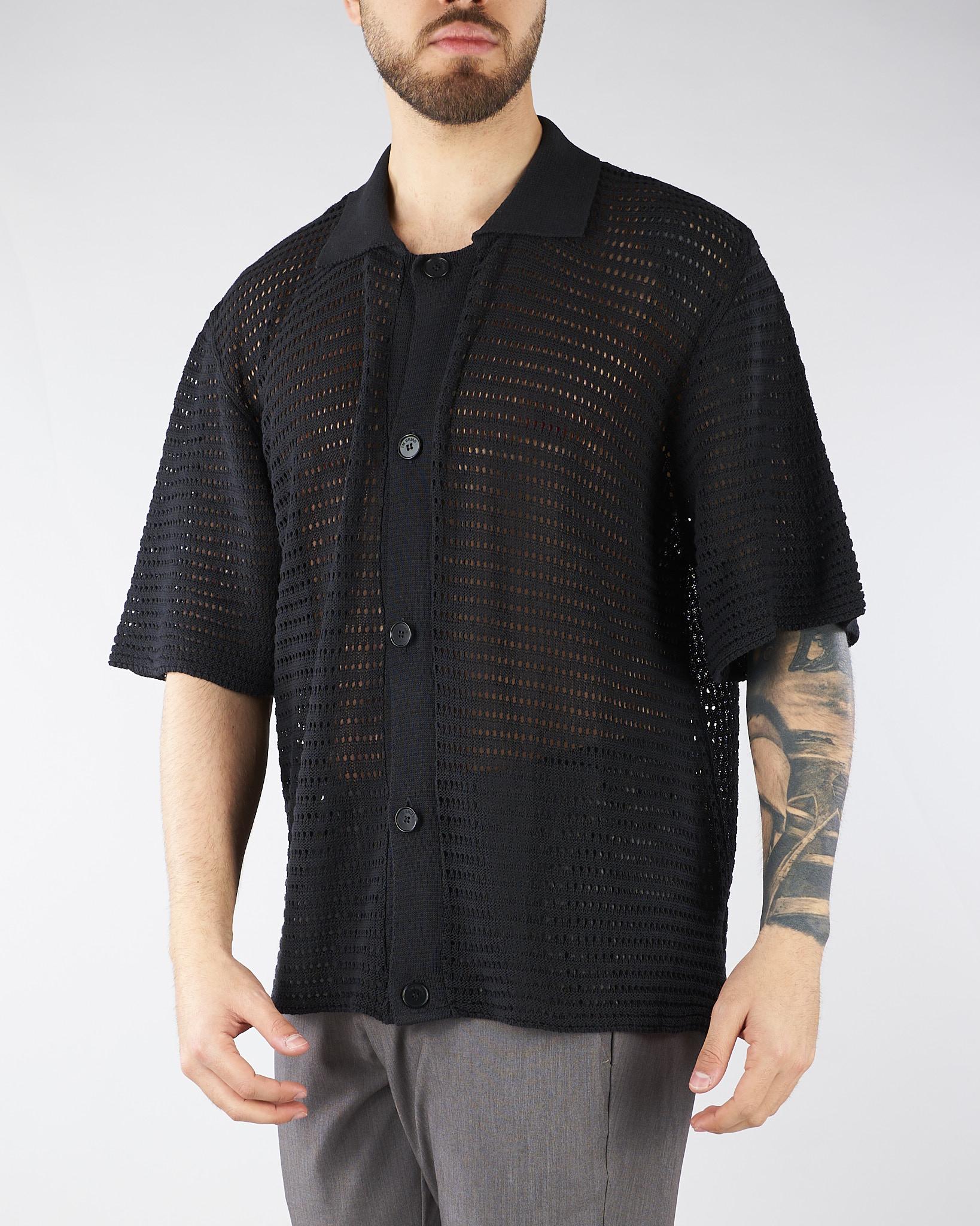Maglia in crochet Nero Oversize MA3609 9 I'M BRIAN 