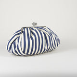 Pasticcino Bag Blu-Bianco  large in cotone a righe WKACACHI 3 MAX MARA WEEKEND 