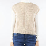 Gilet Beige in alpaca e lurex TAFFY 1 MAX MARA STUDIO 