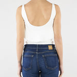 Body Avorio in maglia punto stoffa con volant BK86B62E2 360 ELISABETTA FRANCHI 