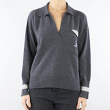 Maglia a polo Antracite con logo D47EM022E04 MF09791 ERMANNO BY ERMANNO SCERVINO 