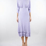 Abito Lilla in georgette di viscosa AB92361E2 EV7 ELISABETTA FRANCHI 