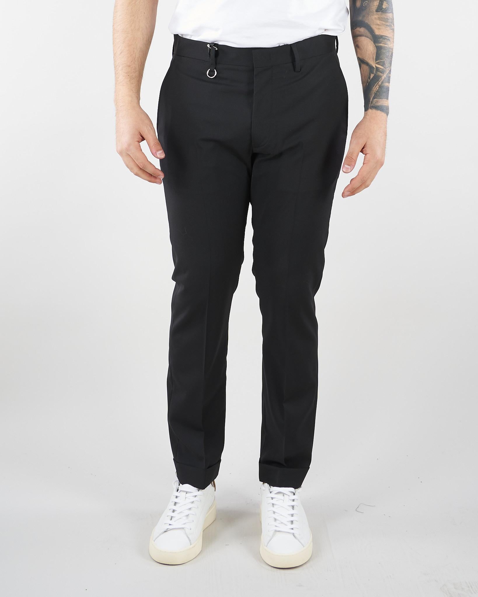 Pantalone Roxy Nero in fresco lana GC1PSS266889 D001 GOLDEN CRAFT 