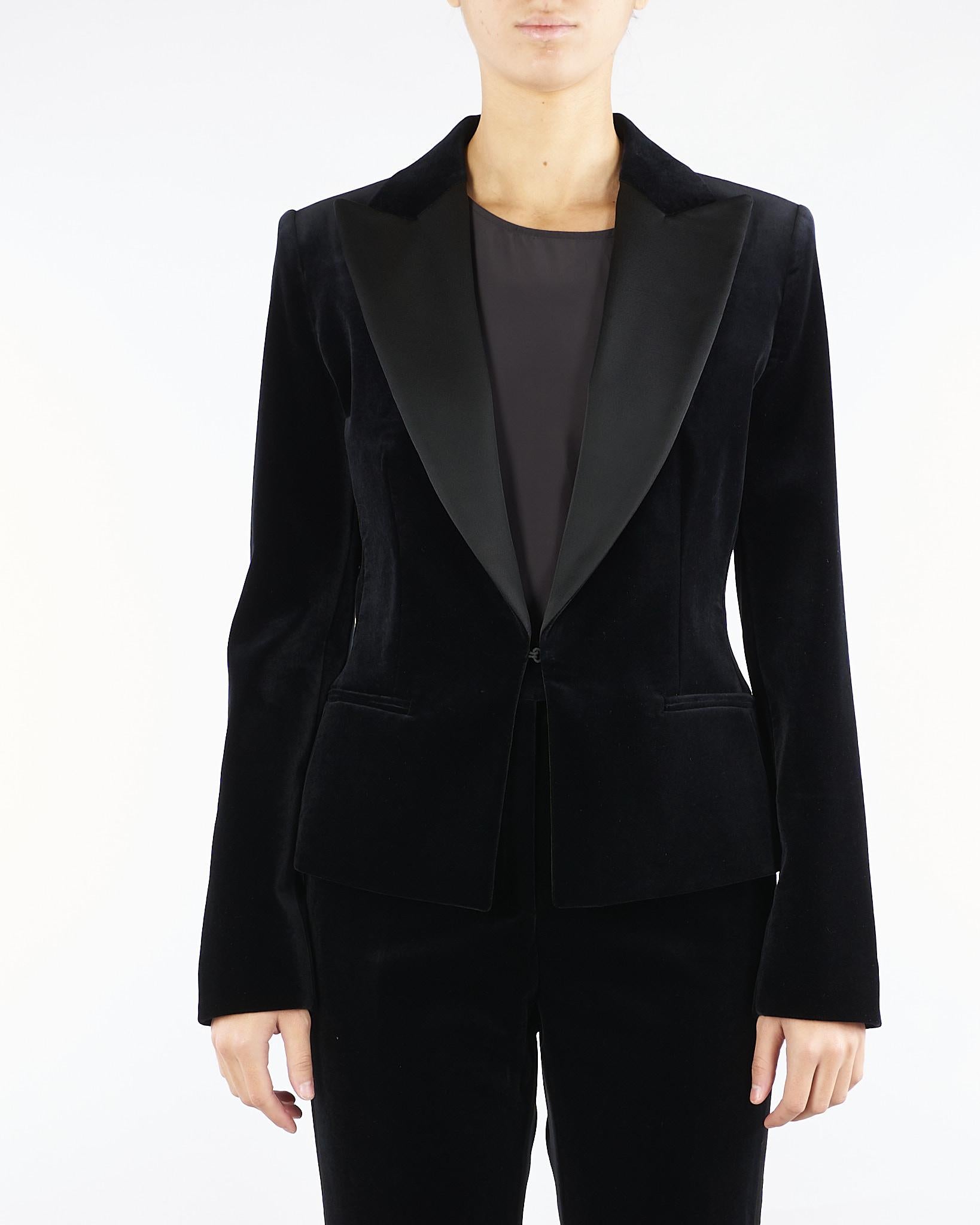 Giacca smoking Nero in velluto EOLIE 7 MAX MARA STUDIO 