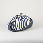 Pasticcino Bag Blu-Bianco  large in cotone a righe WKACACHI 3 MAX MARA WEEKEND 
