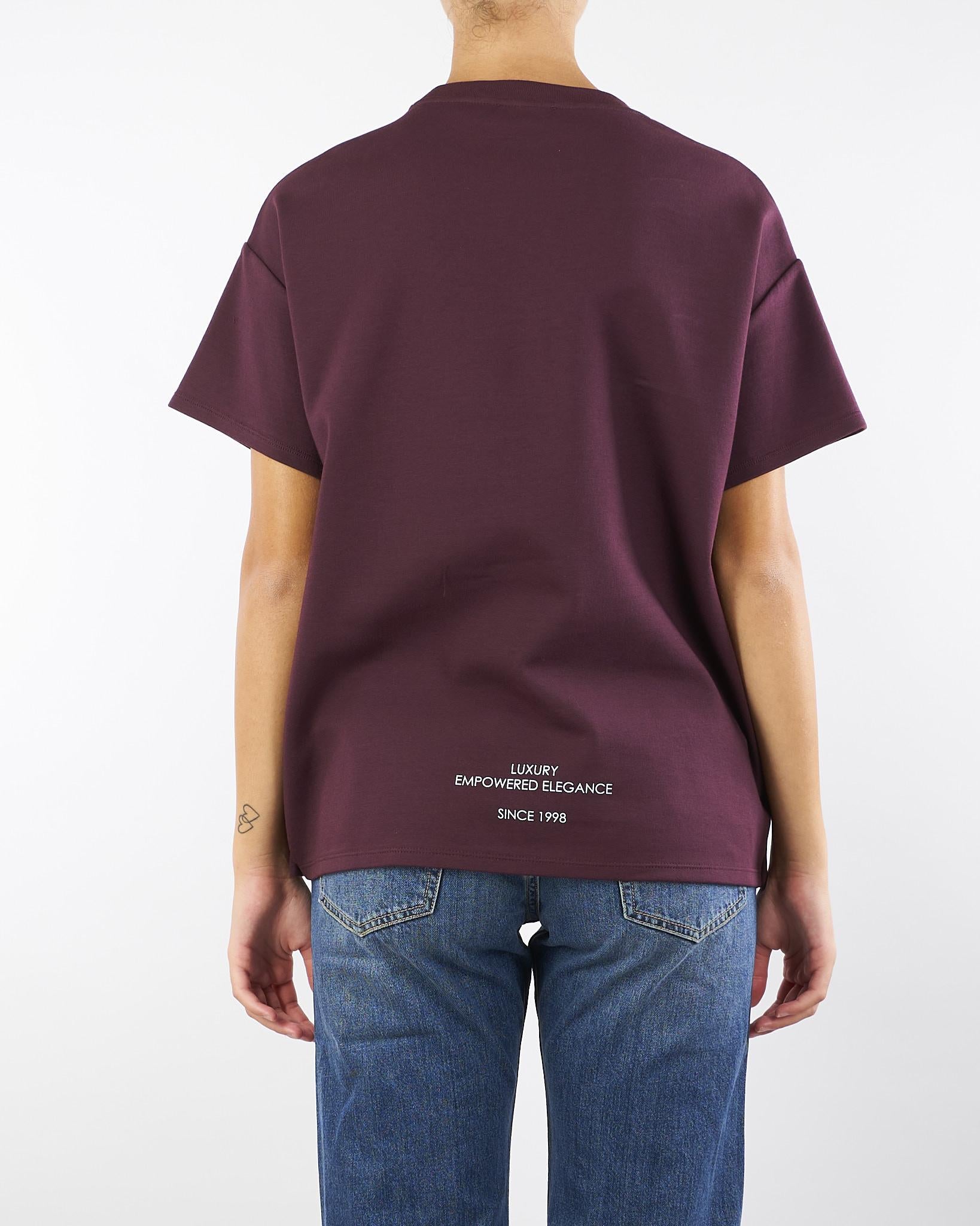 T-shirt Merlot in jersey pesante con taschino MA02756E2 EA4 ELISABETTA FRANCHI 