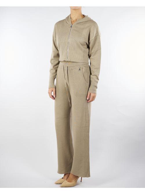 Pantalone cropped Beige in maglia 2P1704K207 B848 PATRIZIA PEPE 