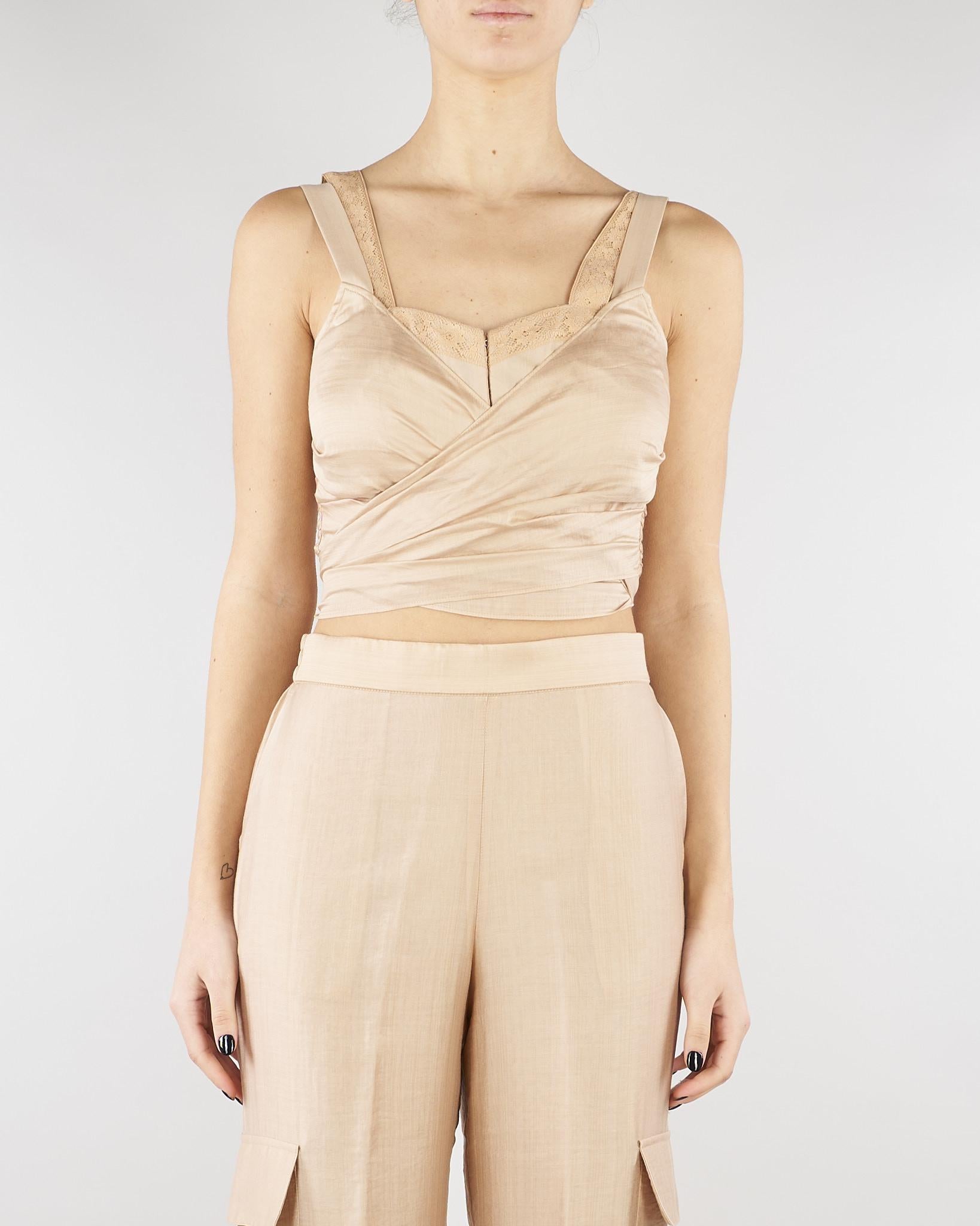 Top Beige con pizzo RA6064T486A 61212 BLUGIRL 