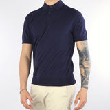 Polo Blu in filato di cotone