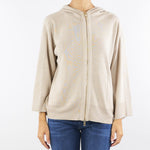 Maglia Sabbia Costa con zip e cappuccio COSTA 45 NENETTE 