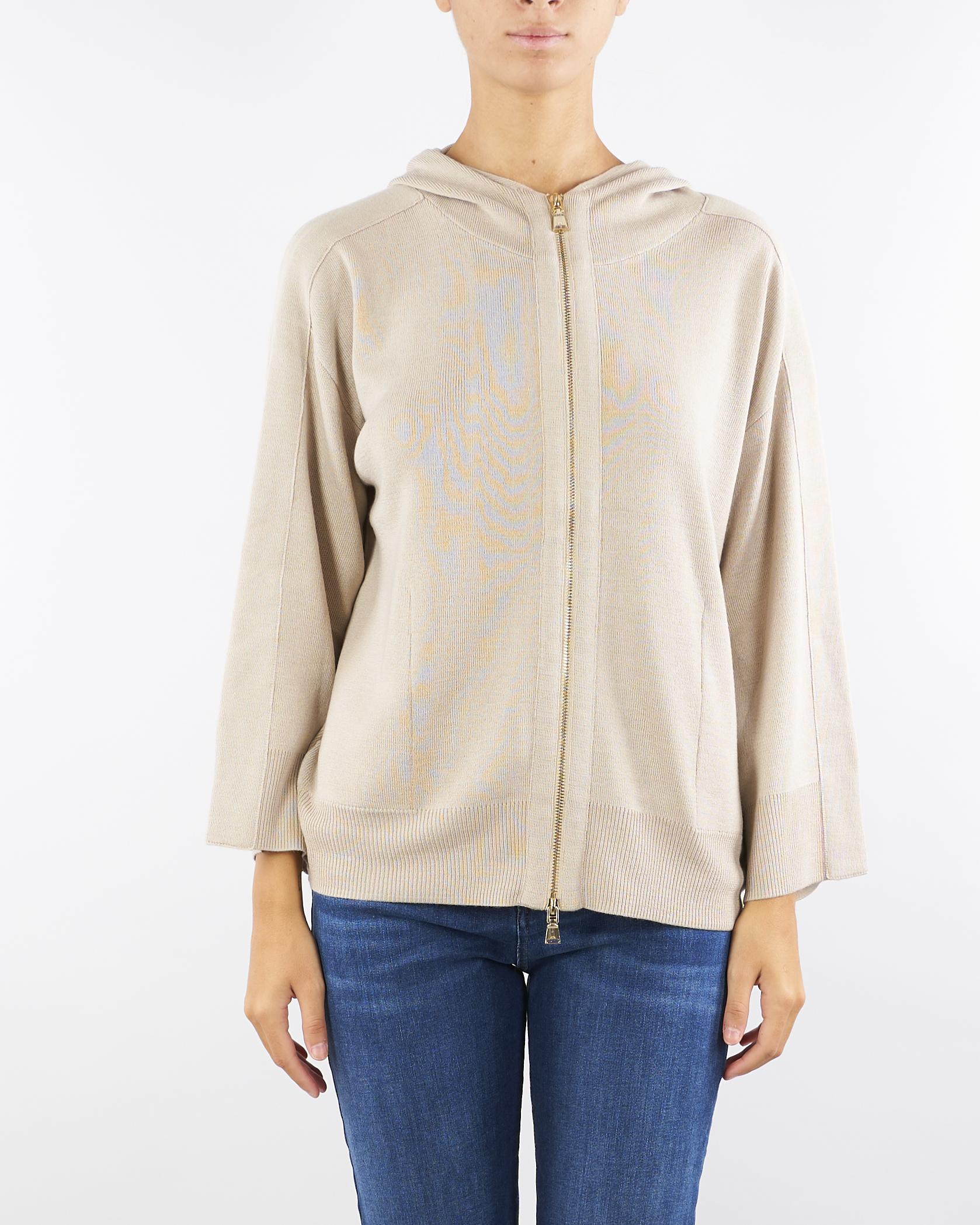 Maglia Sabbia Costa con zip e cappuccio COSTA 45 NENETTE 